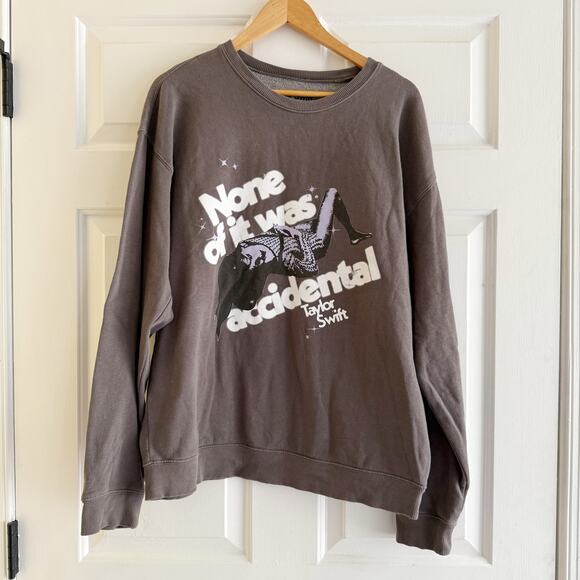 Taylor Swift Midnights Sweatshirt None of it was Accidental Showgirl Life Large - Picture 1 of 5